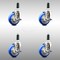 Service Caster 4 Inch 316SS Blue Poly Swivel 1-1/8 Inch Expanding Stem Caster Set Brake SCC SCC-SS316EX20S414-PPUBBLUE-TLB-118-4 - alternate 4